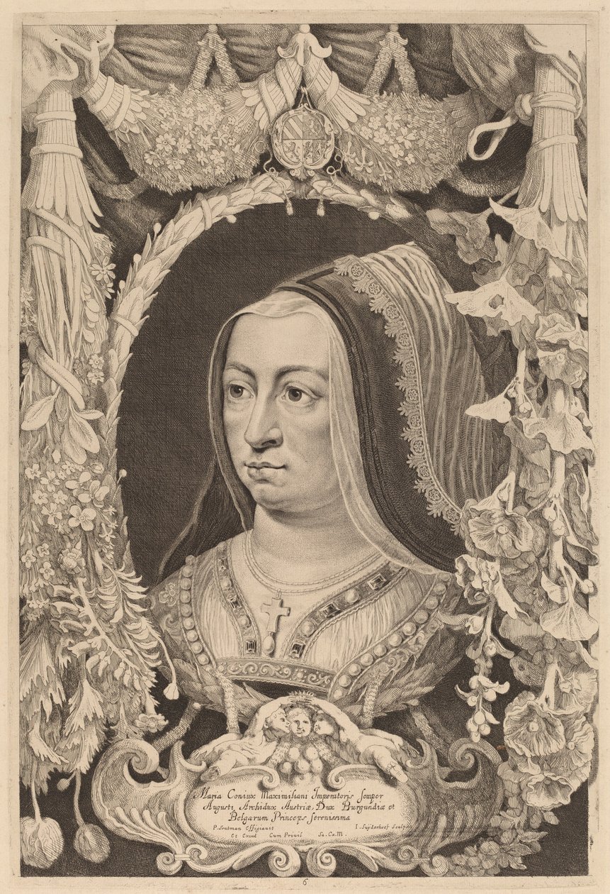 Maria da Borgonha, Imperatriz e Esposa de Maximiliano I de Jonas Suyderhoff after Pieter Claesz Soutman