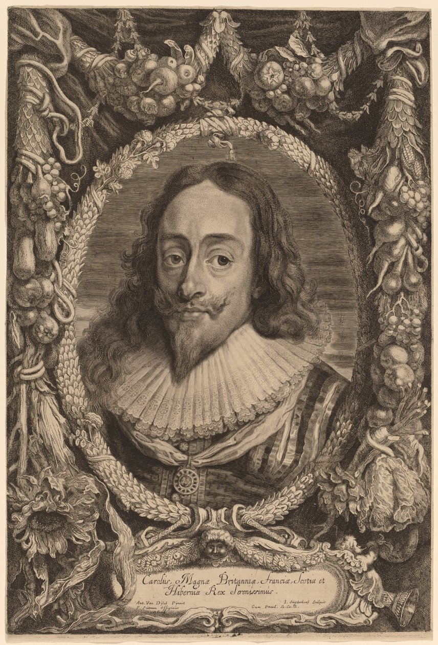 Carlos I, rei da Inglaterra de Jonas Suyderhoff after Sir Anthony van Dyck