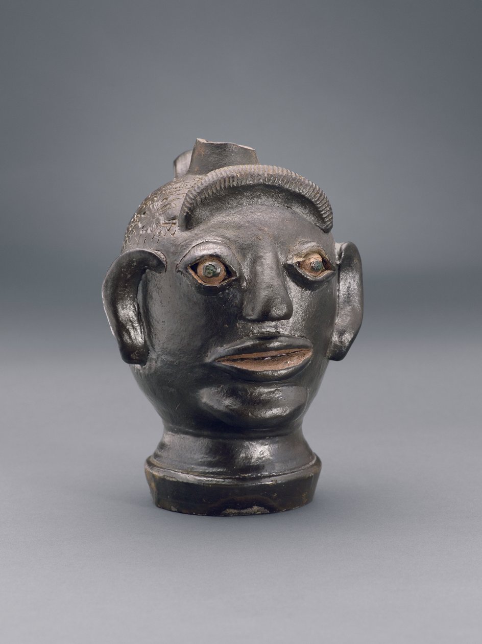 Jarro (em forma de cabeça humana), 1810-40 (grés) de Jonathan Fenton