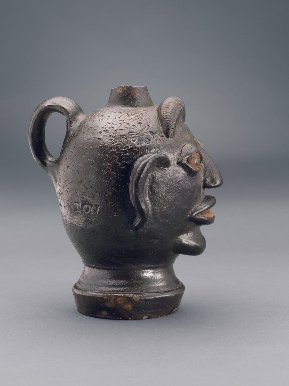 Jarro (em forma de cabeça humana), 1810-40 (grés) de Jonathan Fenton