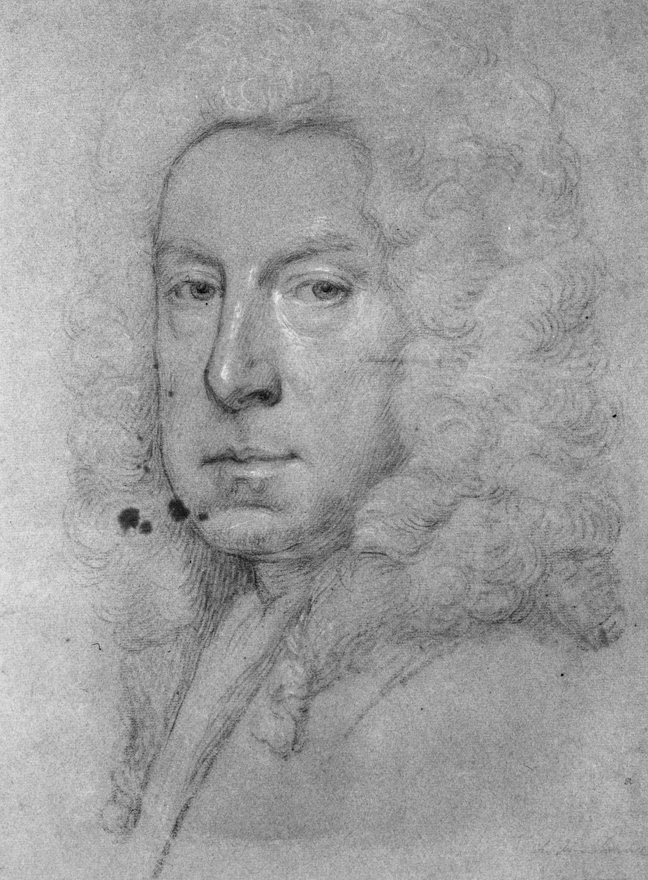 Auto-retrato, c.1738 (giz no papel) de Jonathan Richardson