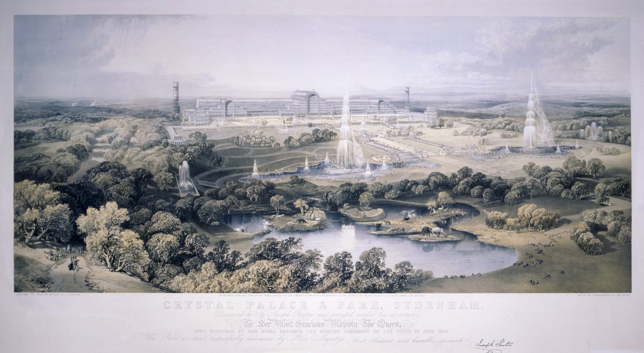 Palácio de Cristal, Sydenham, Londres, 1854 de Jonathan Needham