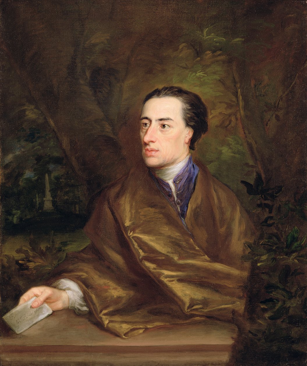 Alexander Pope (1688-1744) 1738 (óleo sobre tela) de Jonathan Richardson