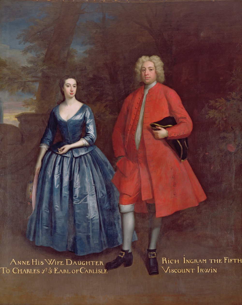 Retrato de Rich, 5º Visconde Irwin e sua esposa Anne, c.1715-20 (óleo sobre tela) de Jonathan Richardson