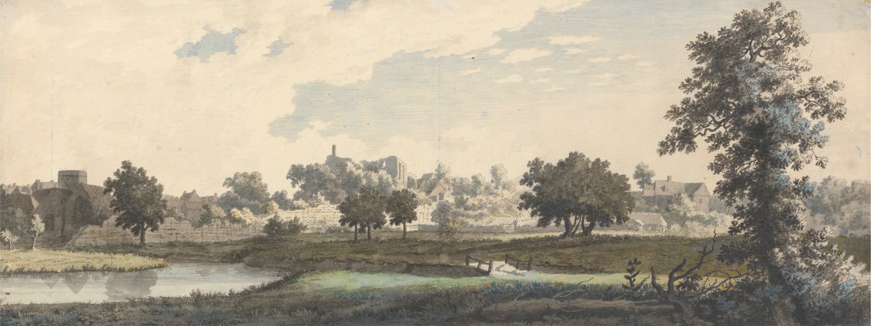 A Pedra do Rio, a Igreja de St. Mildred e o Castelo de Canterbury de Jonathan Skelton