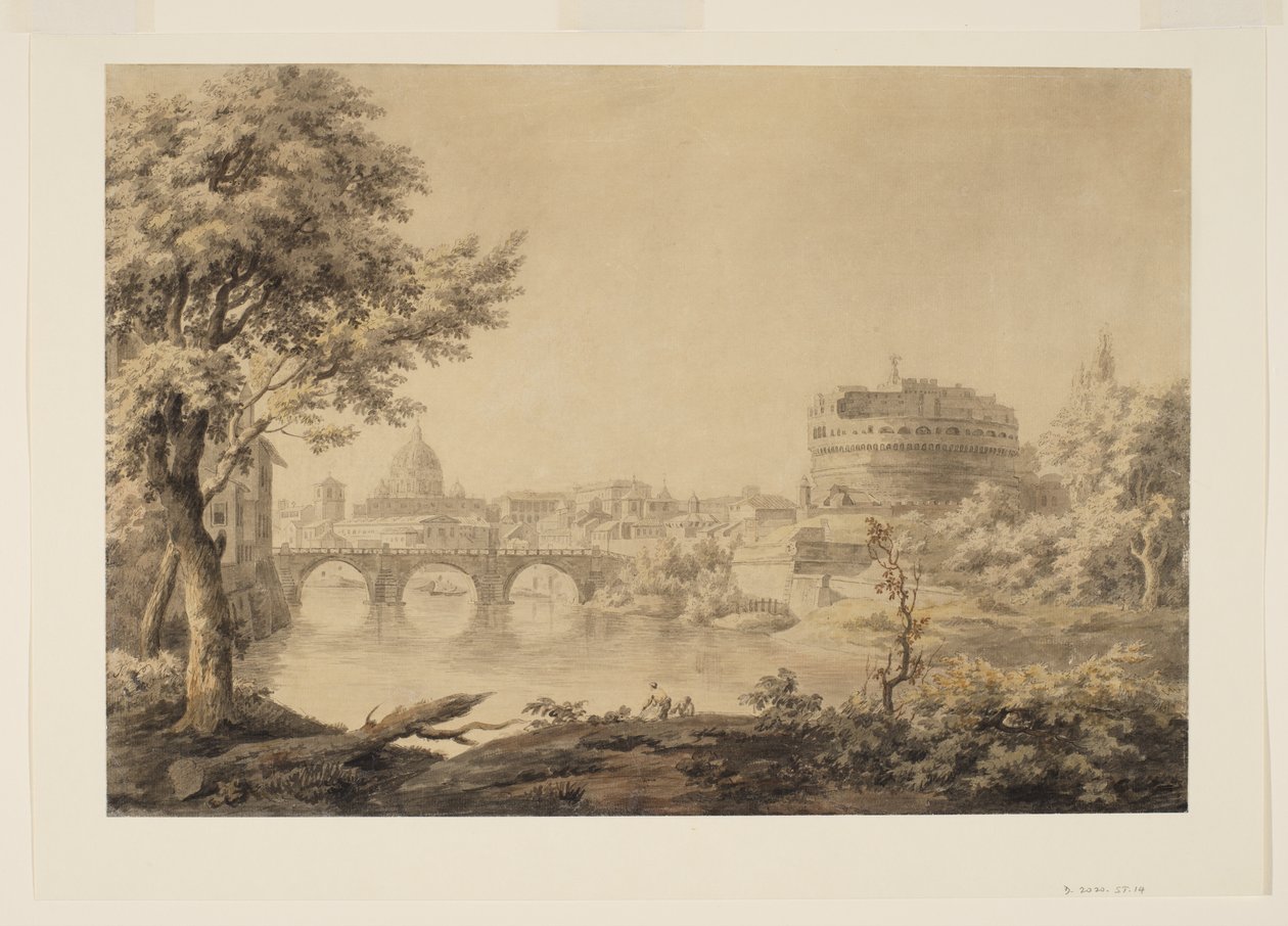 Vista de Roma com São Pedro e Castel Sant