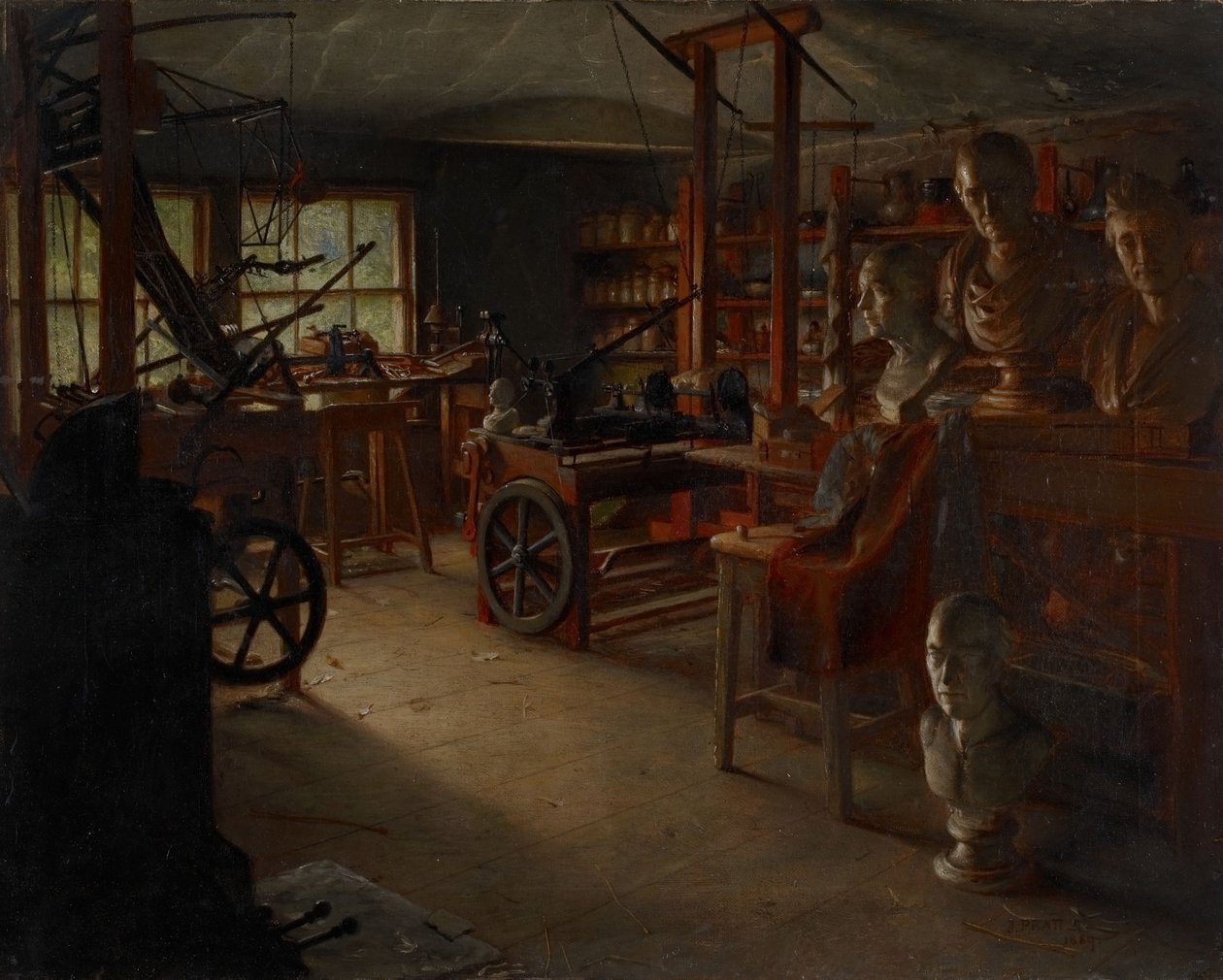 Sala de Trabalho do James Watt, Heathfield Hall, século XIX.   de Jonathon Pratt