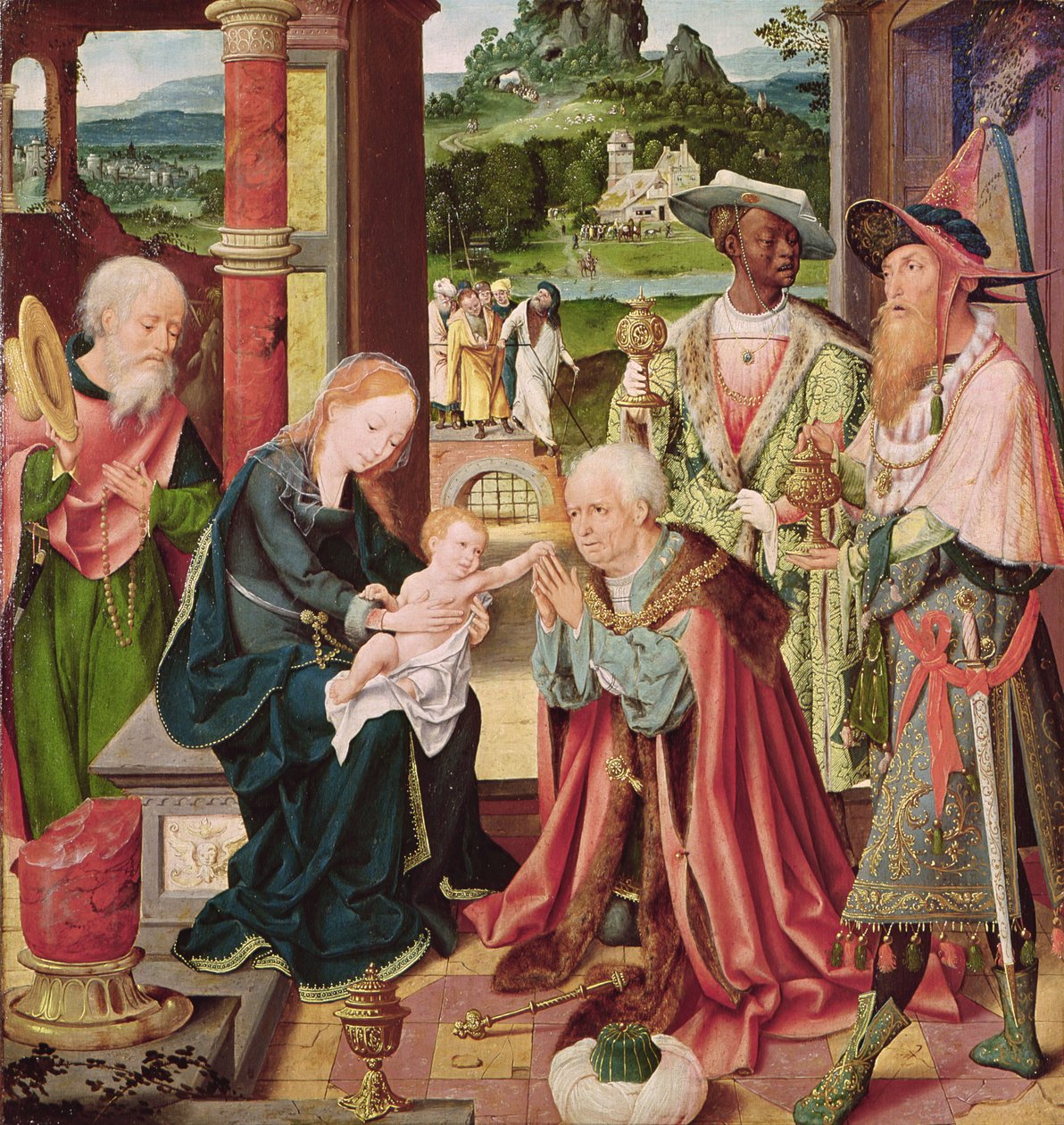 A Adoração dos Magos de Joos van Cleve