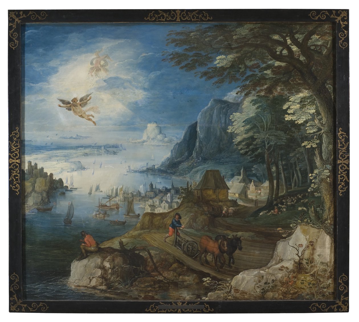 Paisagem com a queda de Ícaro de Joos or Josse de Momper
