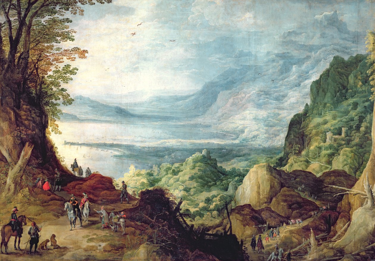 Paisagem com mar e montanhas de Joos or Josse de Momper