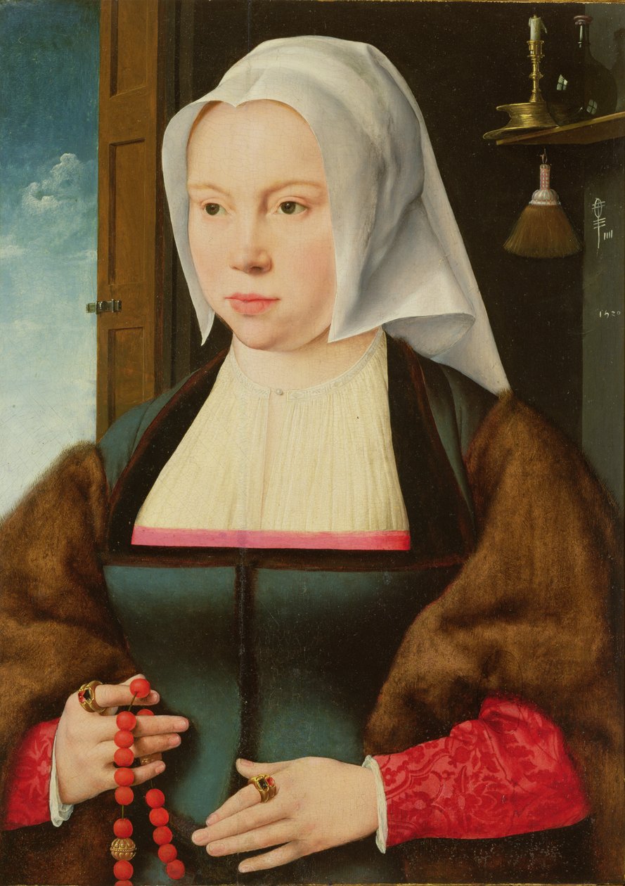 Retrato de uma senhora desconhecida, 1527 de Joos van Cleve