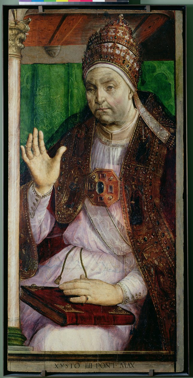 Retrato de Sisto IV (1414-84) c.1475 de Joos van Gent
