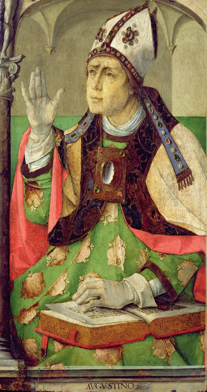 Retrato de Santo Agostinho, c.1475 de Joos van Gent