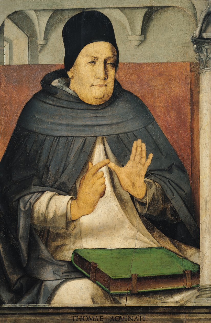 Retrato de São Tomás de Aquino (1225-74) c.1475 de Joos van Gent