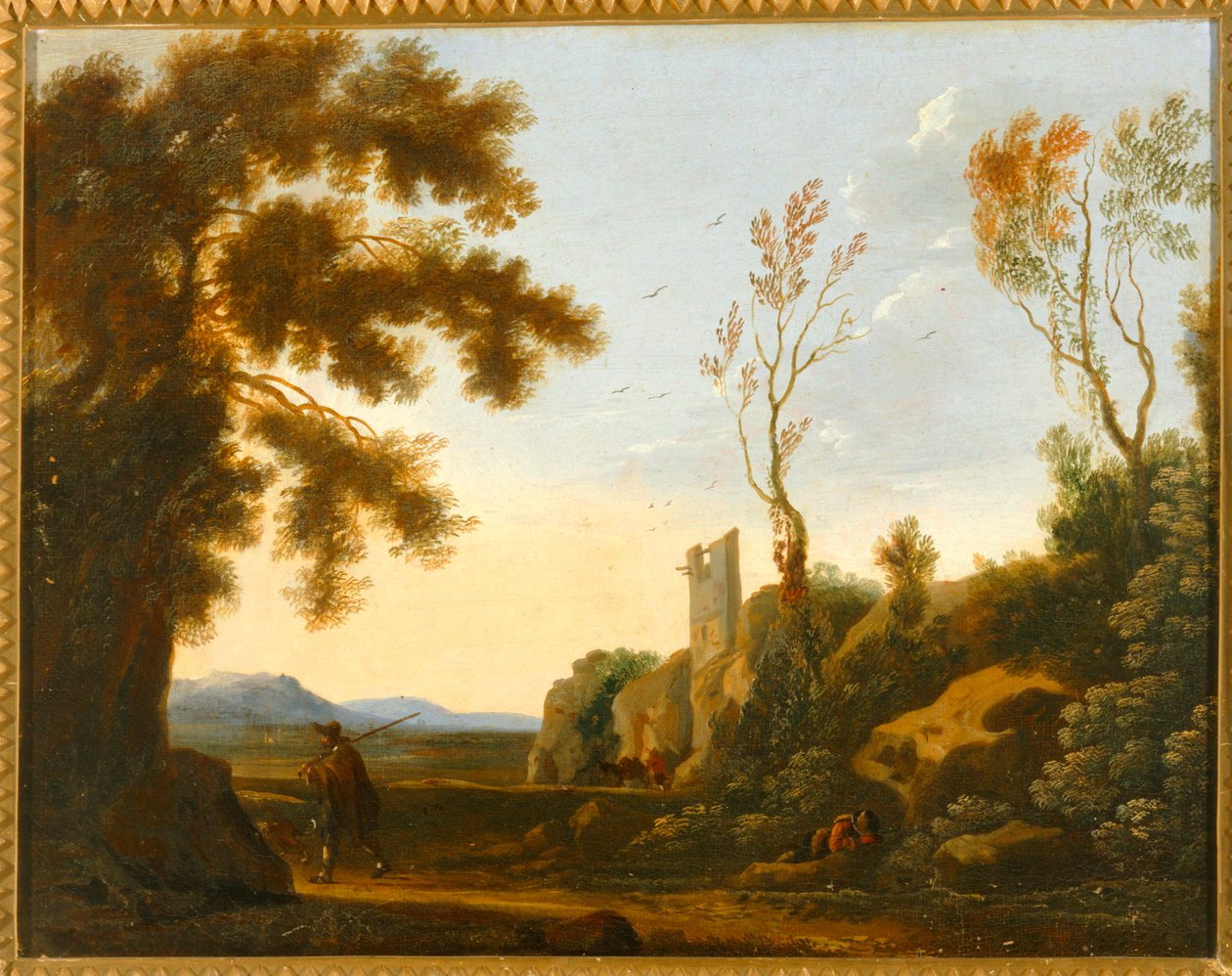 Paisagem com árvores ... (óleo sobre tela) de Joos de (follower of) Momper