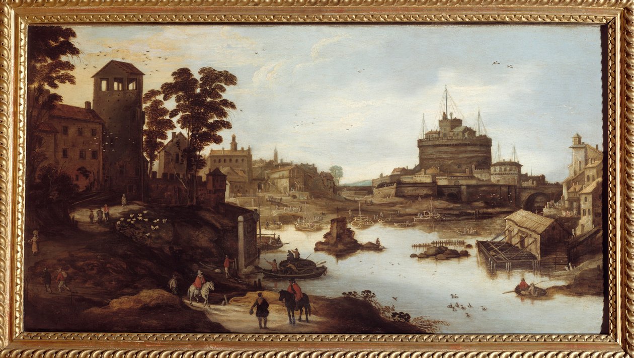 Vista do Tibre (Tevere) e do Castel Sant