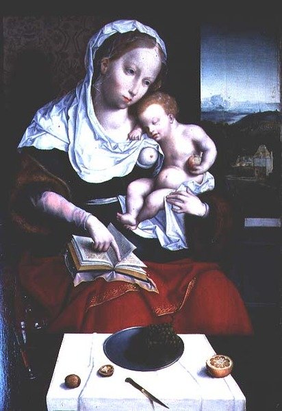 Madonna e Criança de Joos van (school of) Cleve