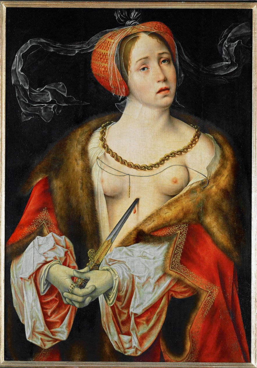 Lucretia (pintura sobre madeira de carvalho) de Joos van Cleve