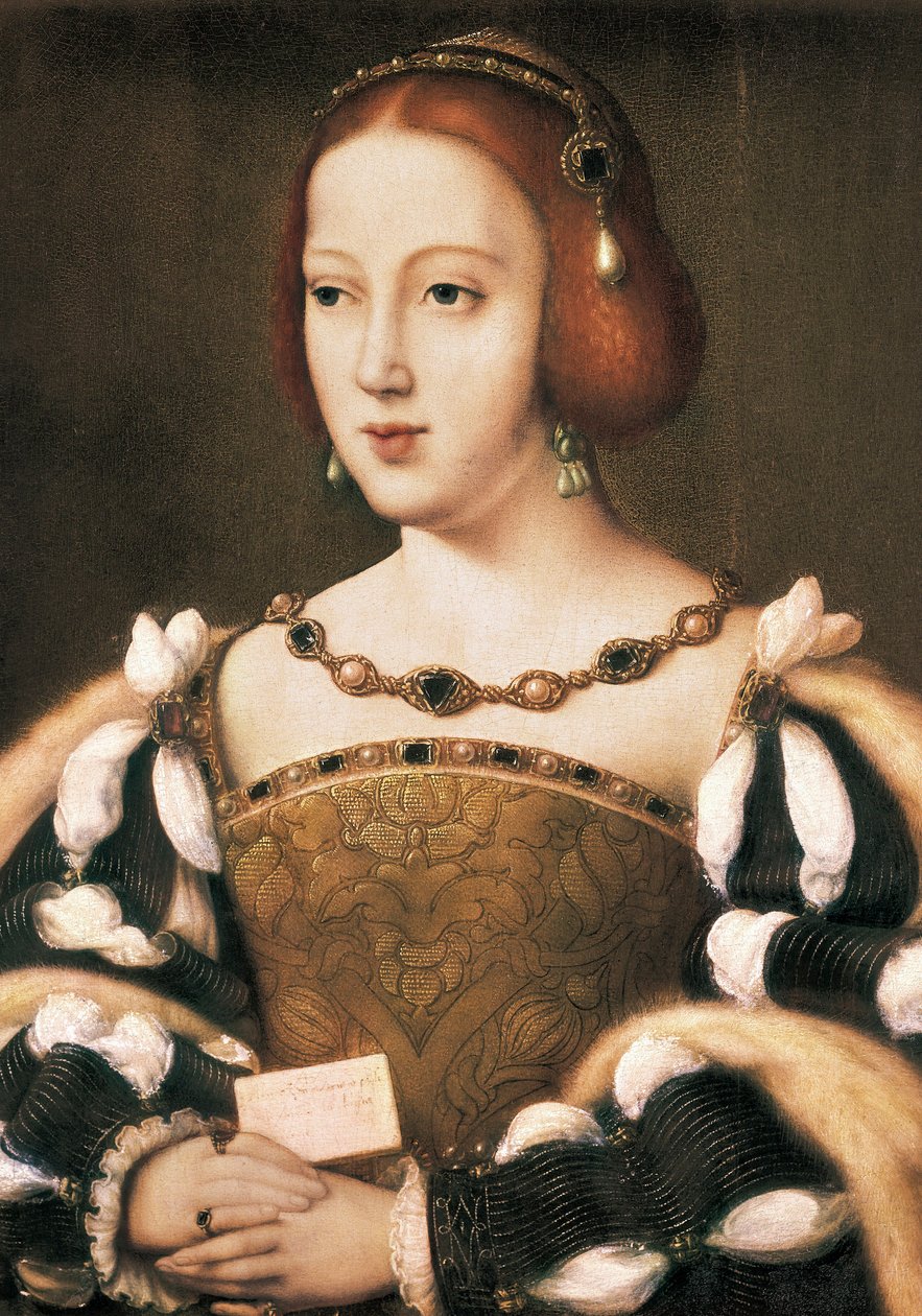 Retrato de Eleanor da Áustria (óleo sobre madeira) de Joos van Cleve