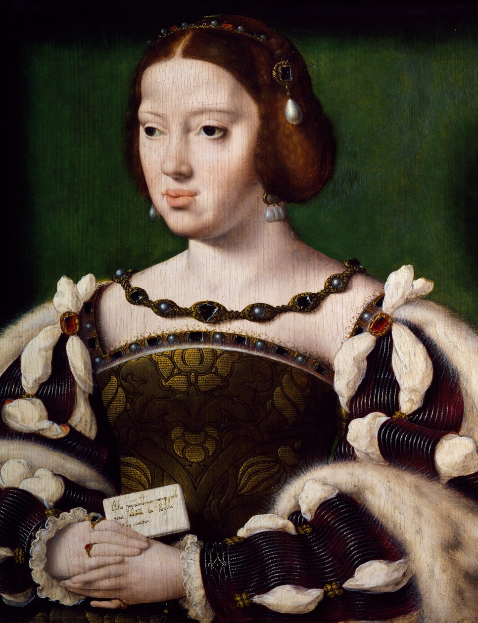 Retrato de Eleanor da Áustria, rainha de Portugal e de França de Joos van Cleve