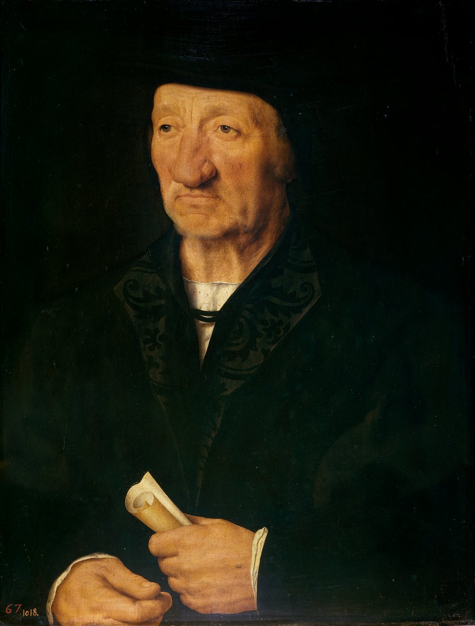 Retrato de um homem velho, 1525-7 de Joos van Cleve