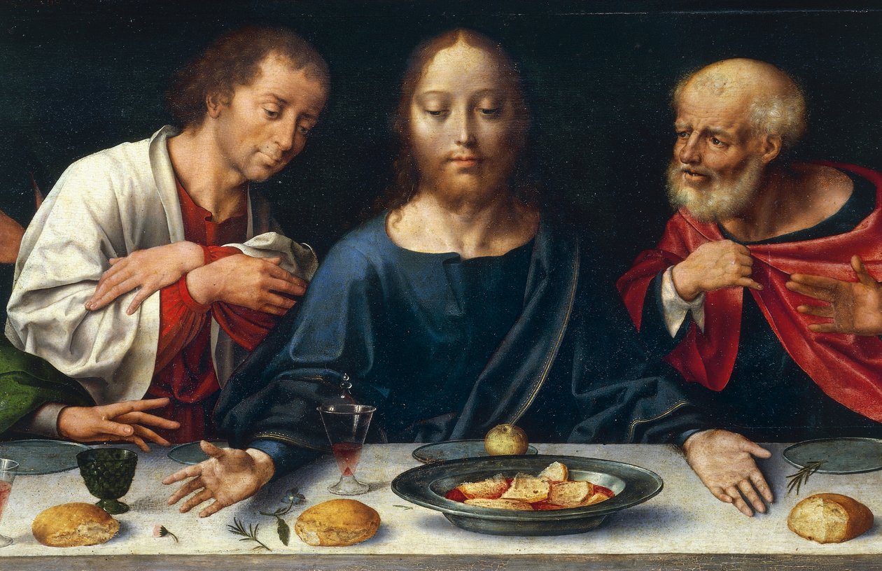 A Última Ceia, Cristo entre João e Pedro de Joos van Cleve
