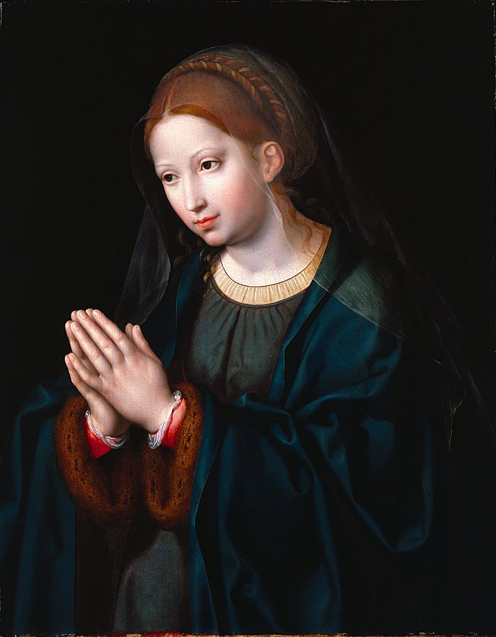 A Virgem em oração de Joos van Cleve