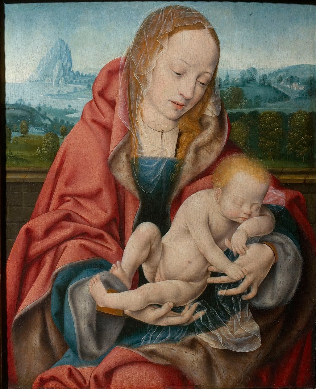 A Virgem com o Menino Adormecido, ca 1510-1520. de Joos van Cleve