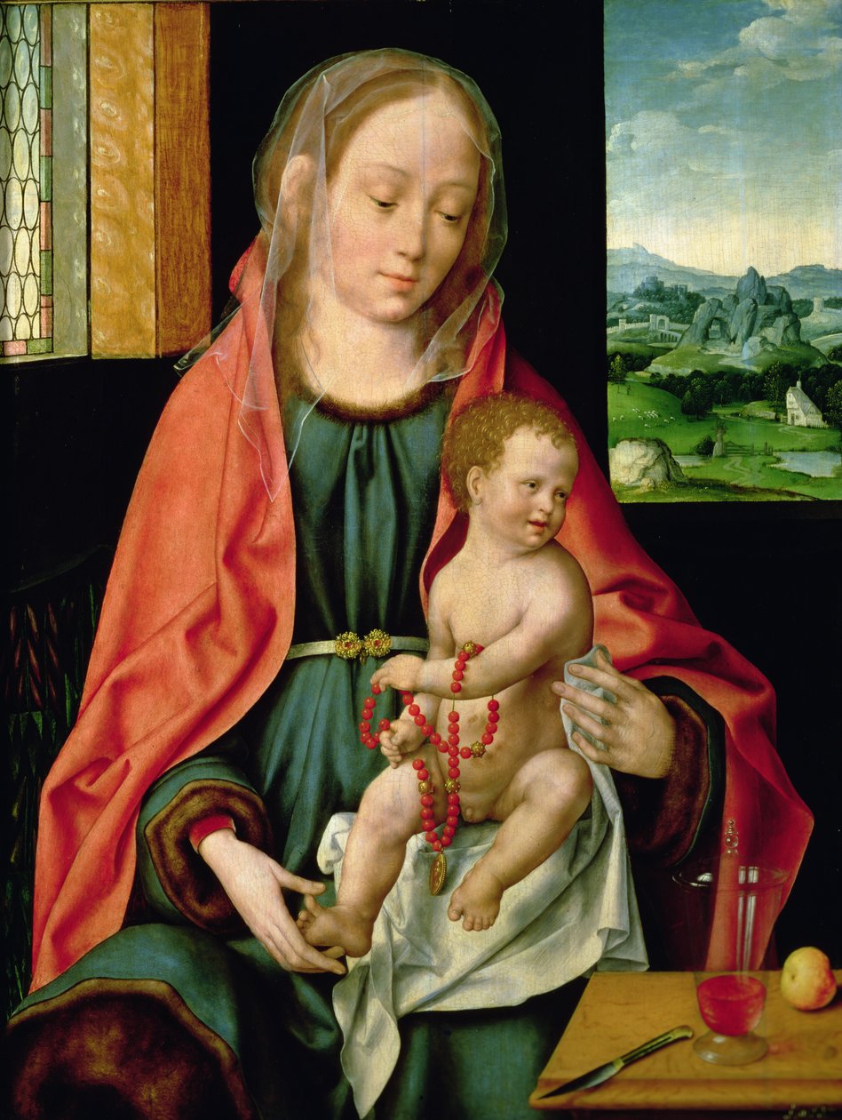 Virgem e Criança, 1530 (painel) de Joos van Cleve
