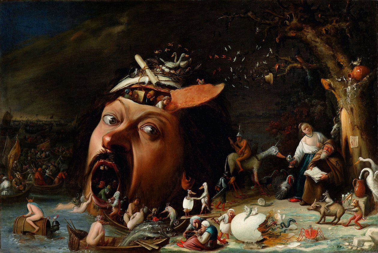 Barroco : A Tentação de Santo Antônio par Craesbeeck, Joos (Josse) van (1605/06-ca 1660), c. 1650. Óleo sobre tela. Kunsthalle, Karlsruhe de Joos van Craesbeeck