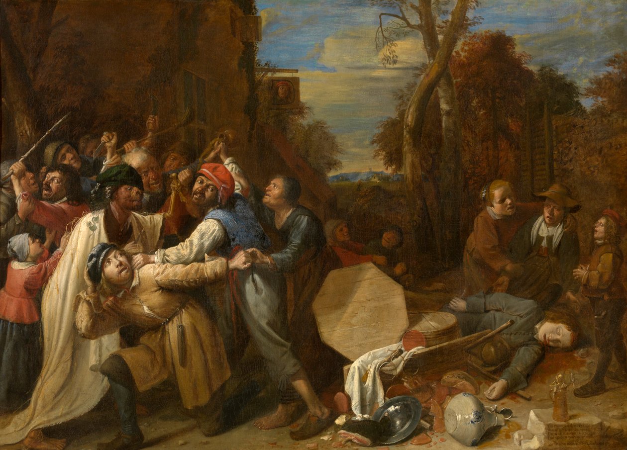 A morte é feroz e rápida (óleo sobre tela) de Joos van Craesbeeck