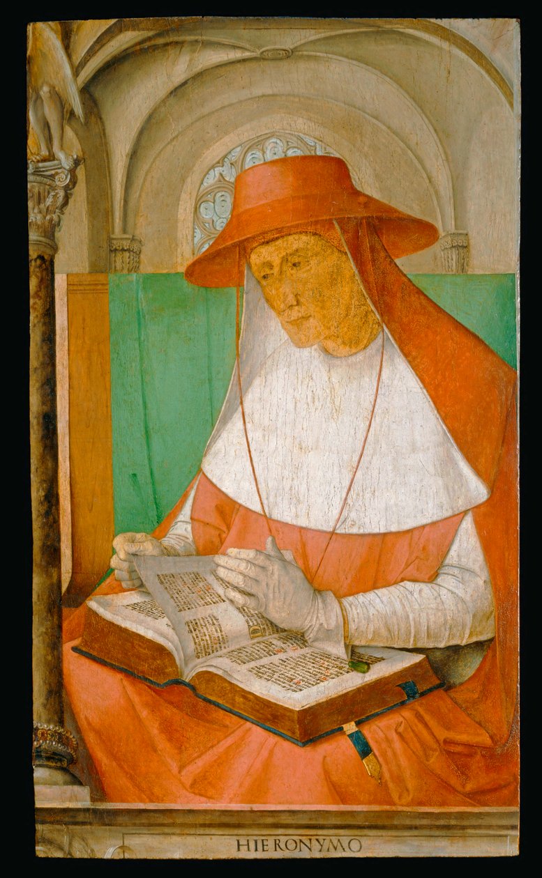 Jerónimo, Santo, Pai da Igreja ... de Joos van Gent (fl.1460-75)