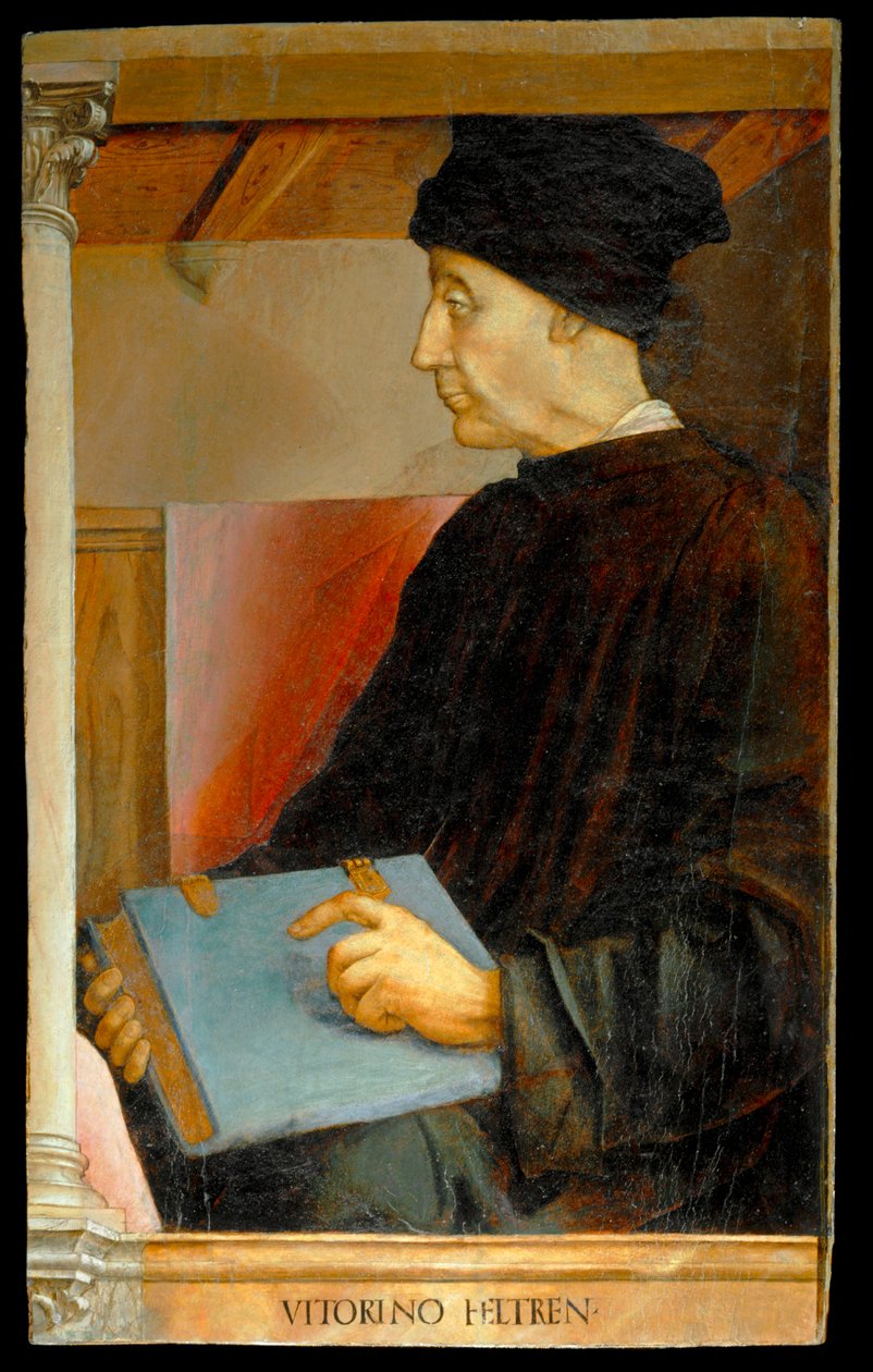 Vittorino da Feltre, humanista e professor italiano ... de Joos van Gent (fl.1460 75)