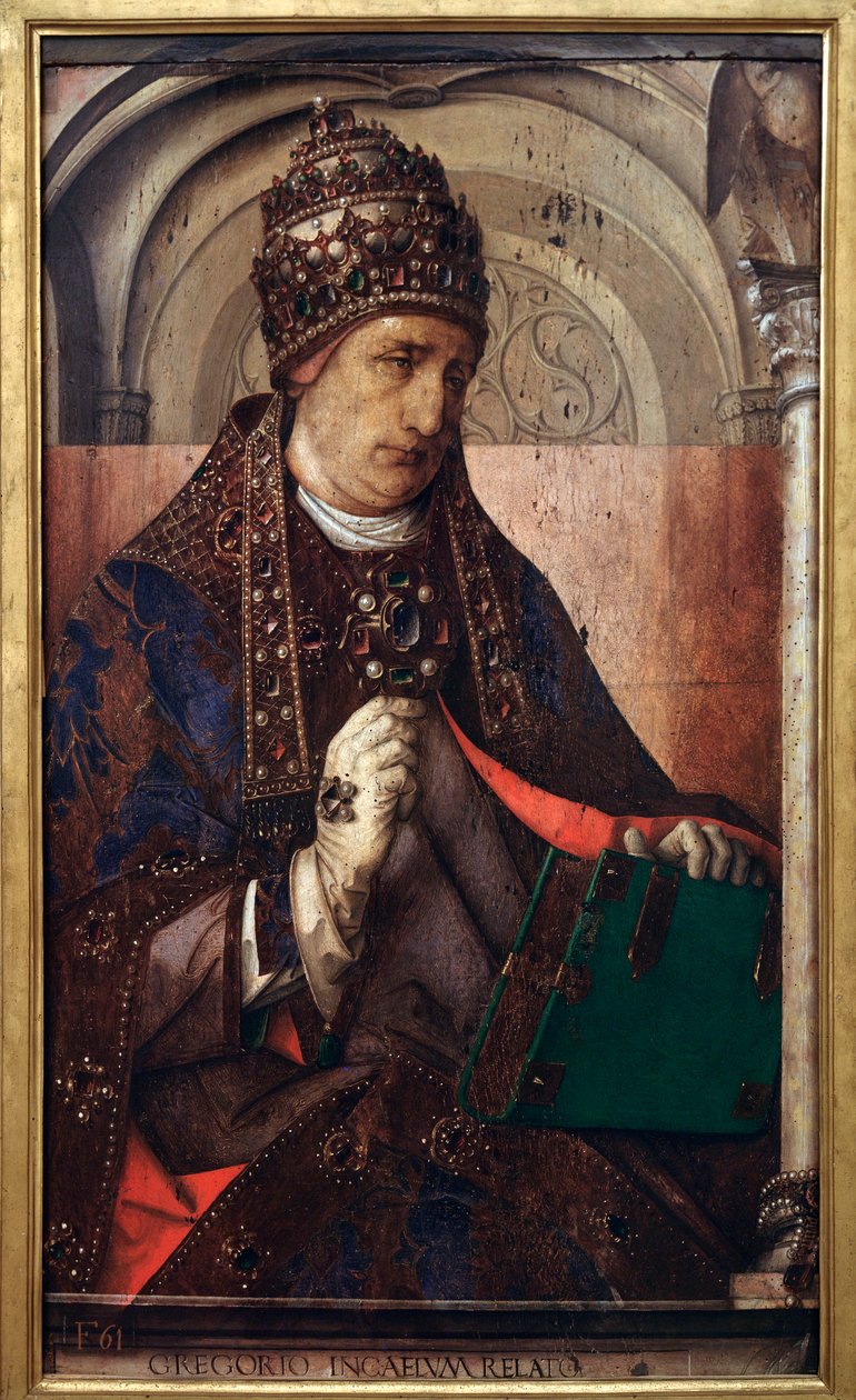 Retrato do Papa Gregório I, c.1435-75 de Joos van Gent