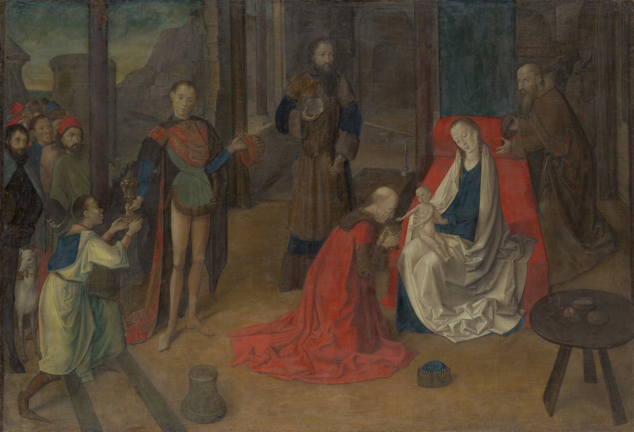 A Adoração dos Reis Magos, ca. 1465. de Joos van Wassenhove