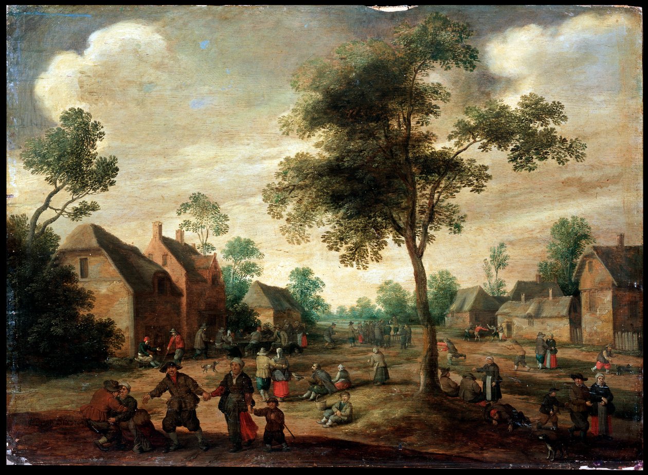 "Celebração no país", século XVII de Joost Cornelisz Droochsloot