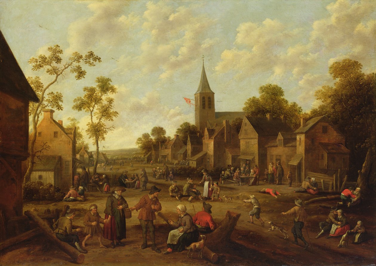Kermesse, 1658 (óleo sobre painel de carvalho) de Joost Cornelisz. Droochsloot