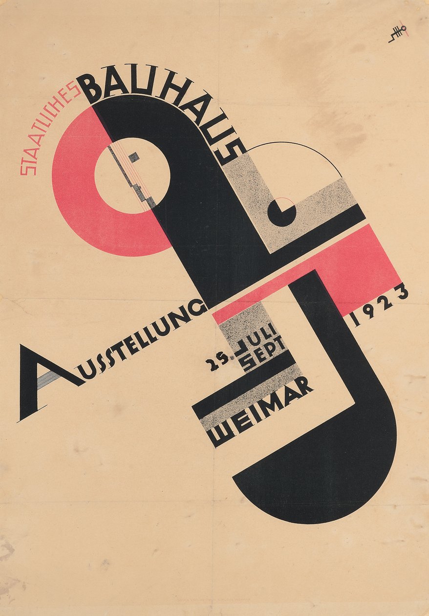 Cartaz para a Exposição Estadual da Bauhaus de 1923 de Joost Schmidt