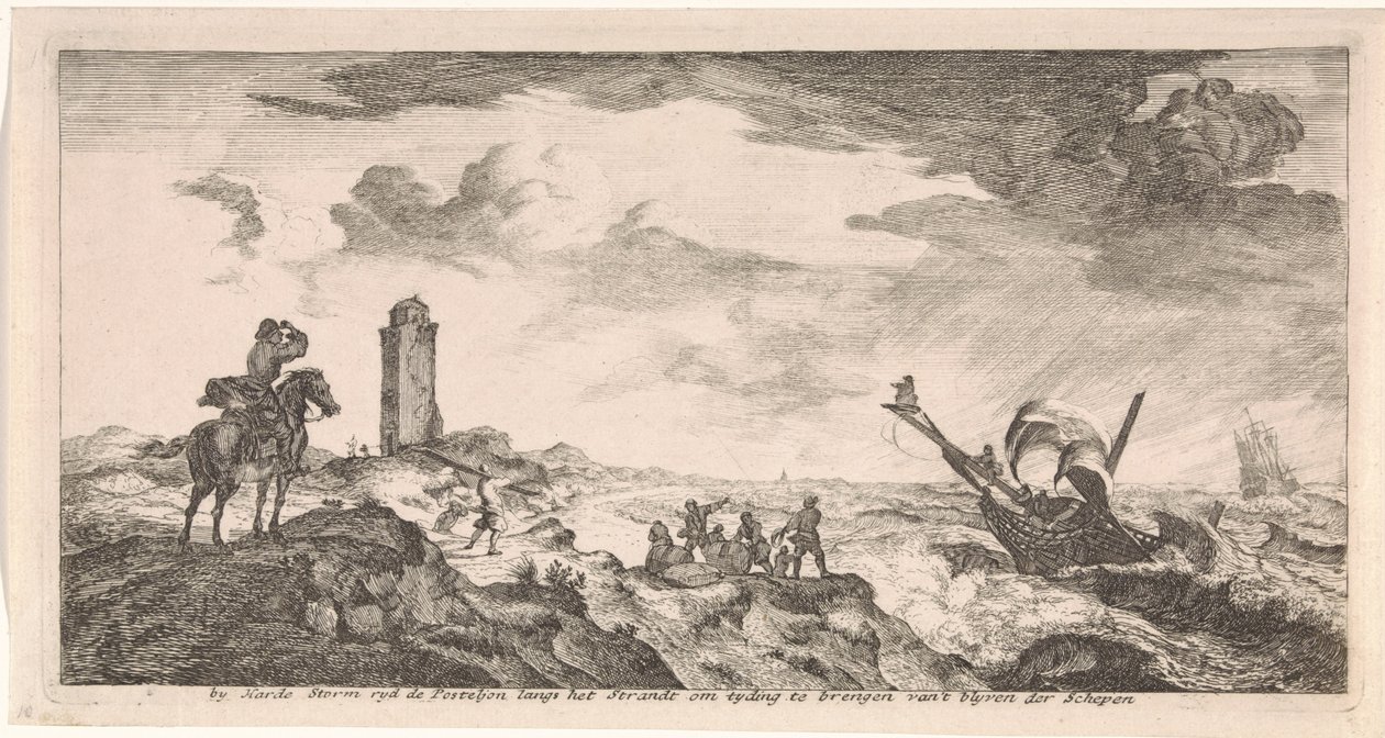 Tempestade no mar
Cartão postal (título da série) de Joost van Geel