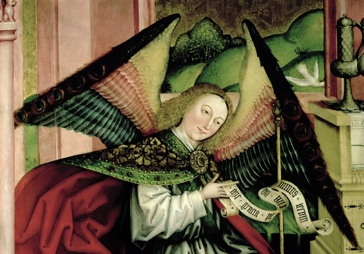 A adoração dos pastores - detalhe de um anjo de Jorg Stocker