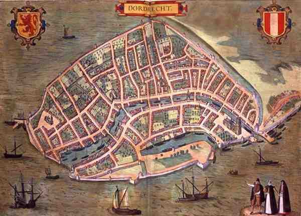 Mapa de Dordrecht, de 