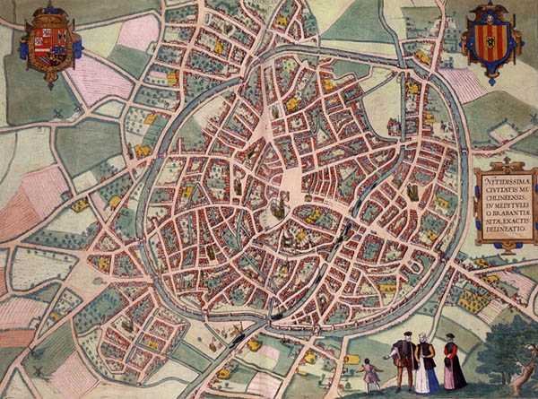 Mapa de Mechelen, de 