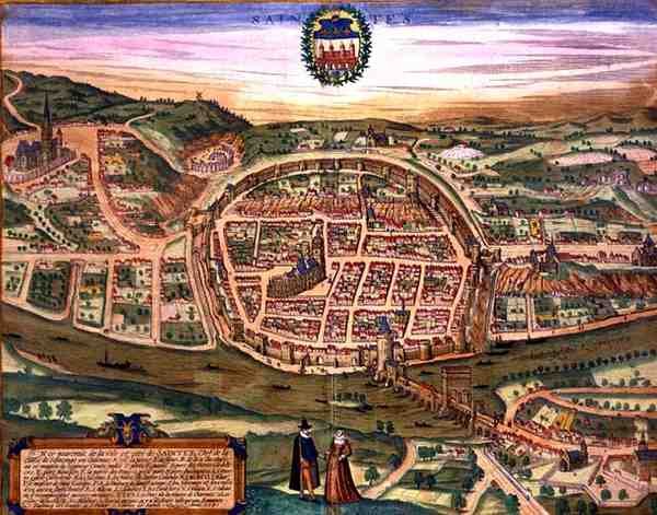 Mapa de Saintes, de 