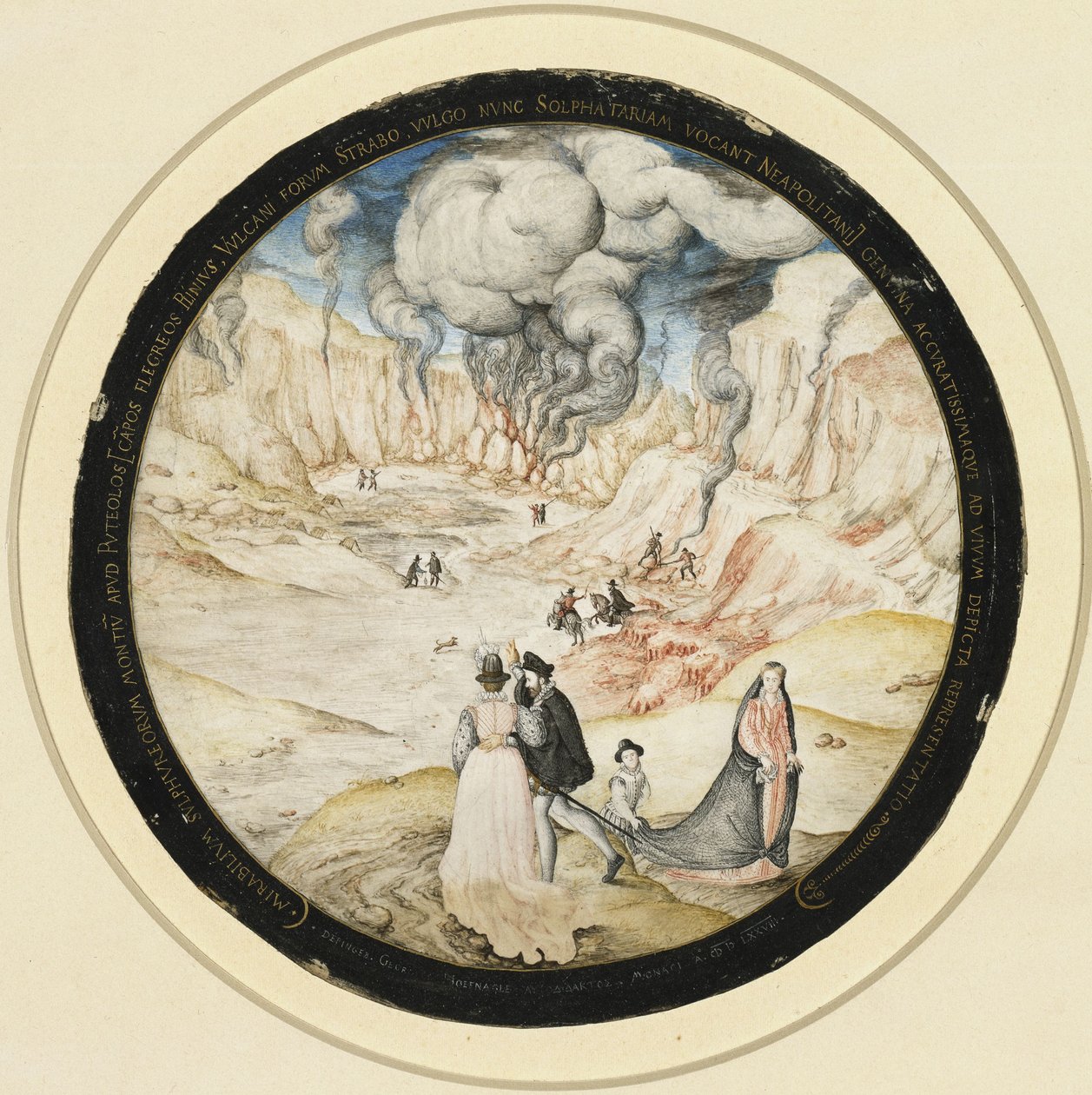 Os banhos de enxofre da Solfatara perto de Pozzuoli de Joris Hoefnagel
