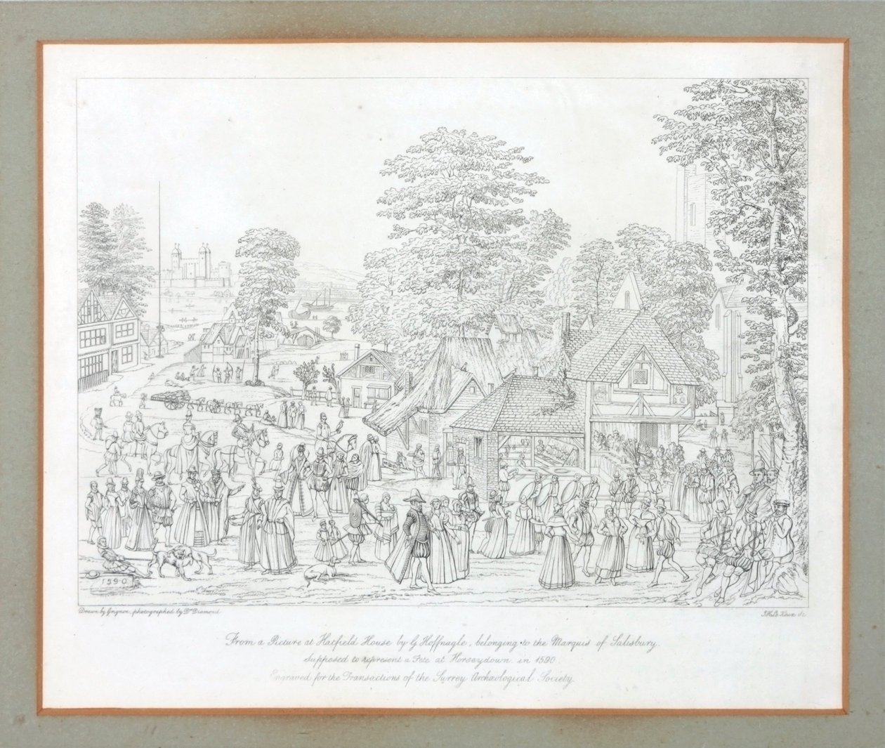 Festa em Horseydown em c.1590 de Joris Hoefnagel
