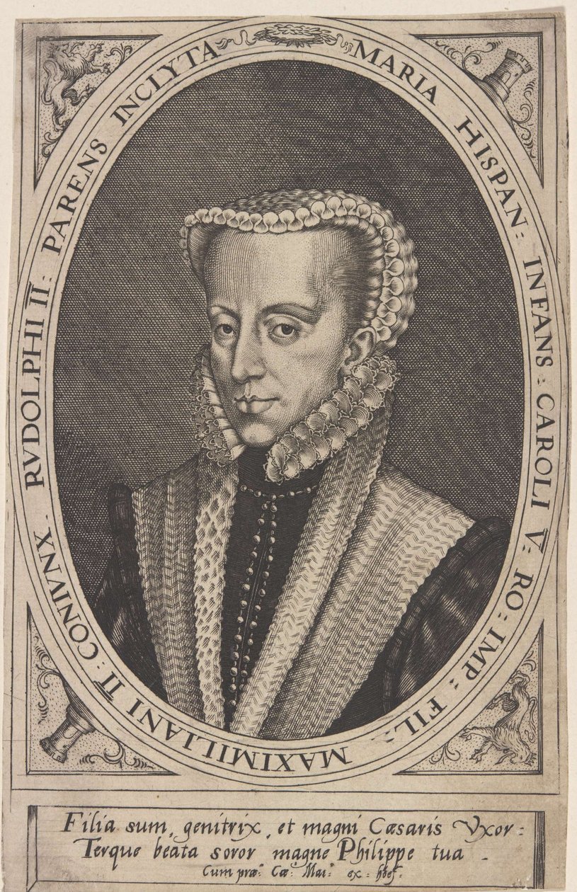 Georg Hoefnagel - Maria da Áustria, Santa Imperatriz Romana de Joris Hoefnagel