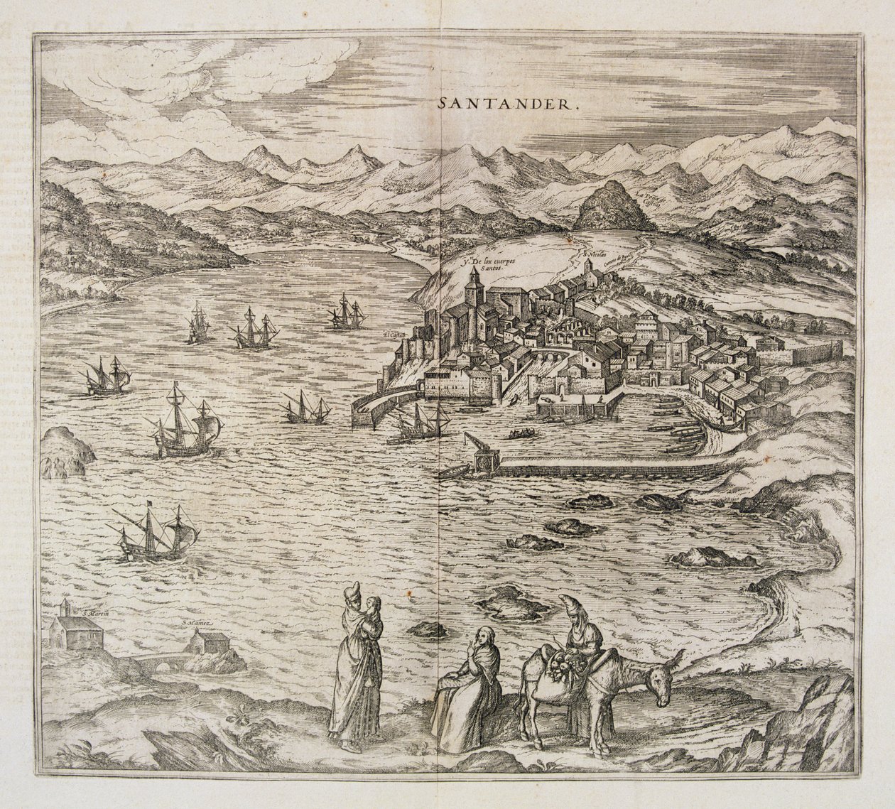 Vista de Santander de Joris Hoefnagel