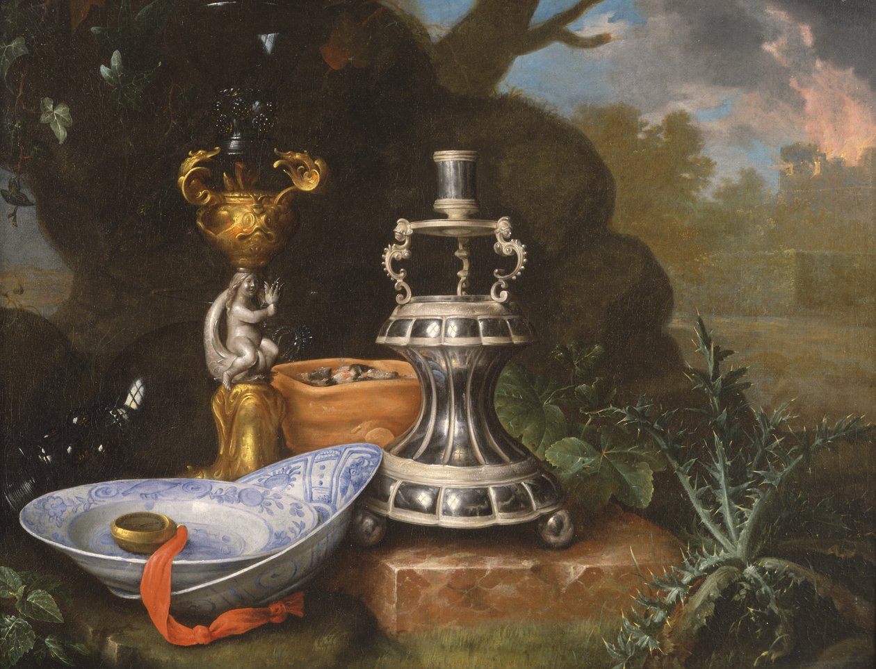 Uma Alegoria do Fogo (óleo) de Joris van Son