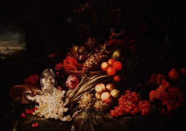 Natureza Morta com um Cesto de Frutas de Joris van Son