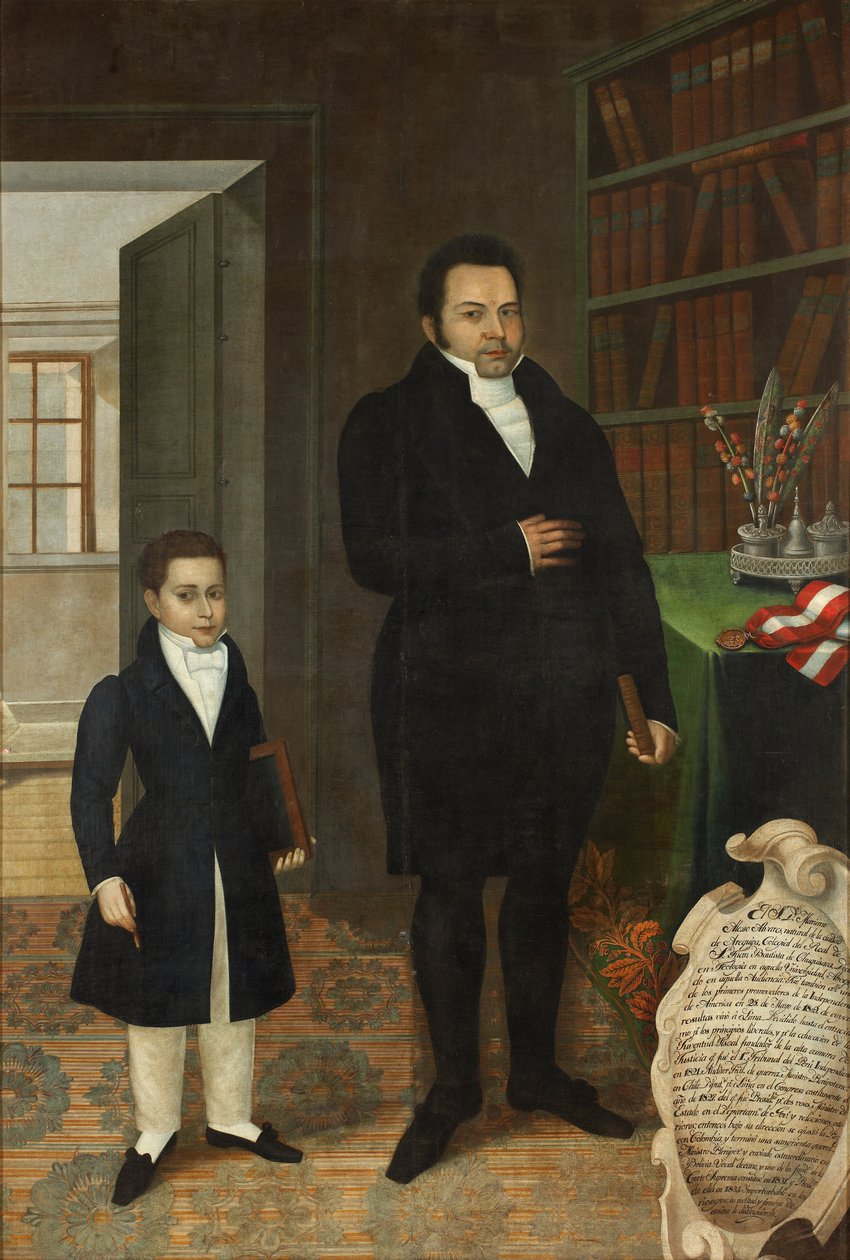 Mariano Alejo Álvarez e seu filho de José Gil de Castro